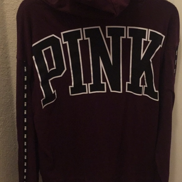 PINK maroon hoodie - Picture 2 of 2